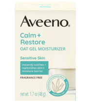 Aveeno Calm + Restore Oat Gel Face Moisturizer, Sensitive Skin 1.7oz - £54.26 GBP