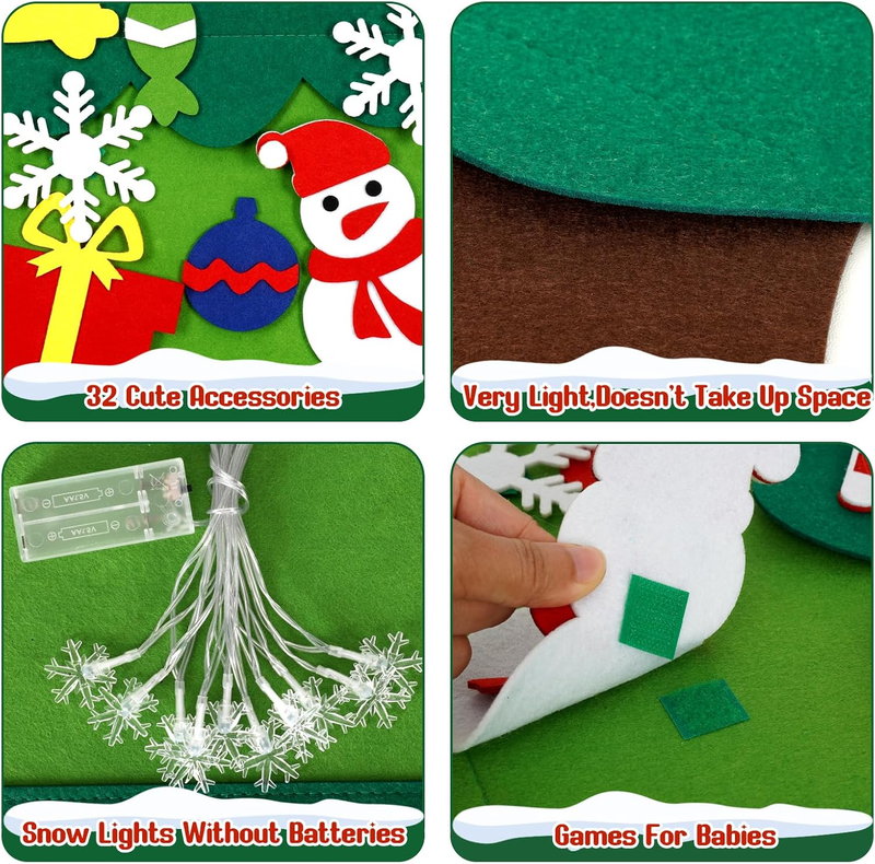 Felt Christmas Tree for Kids, 3.2FT Felt Christmas Tree for Toddlers, 32 Detacha Item image 5