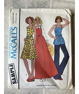 McCalls Vintage Sewing Pattern 1975 Carefree Patterns Misses Butcher Apr... - $11.29