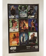 Topps Card Trader Star Wars 11&#39;&#39; x 17&#39;&#39; 9 Card Black Poster - $251.11 MXN