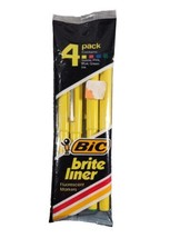 Vintage 1987 BIC Brite Liner Fluorescent Markers 4-pack in original package NOS - £7.70 GBP