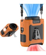 10000mAh Waist Fan, Clip-On, Hands-Free, 5 Speeds, Power Bank, Orange - $583.63 MXN