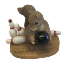 Charming Tails Spare Me Fitz &amp; Floyd 87/805 Bowling Mouse Figurine - $14.99