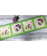 Quilted table runner butterflies-dragonflies, Summer placemat, Mothers day quilt - £92.16 GBP
