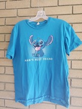 Blue Disney Stitch &quot;Mans Best Friend&quot; T-Shirt Size: Large - £9.85 GBP