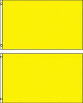 (2 pack lot) 3x5 Yellow Solid Plain Blank Color Flag 3&#39;x5&#39; Banner Grommets - £7.72 GBP