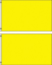 (2 pack lot) 3x5 Yellow Solid Plain Blank Color Flag 3&#39;x5&#39; Banner Grommets - £7.72 GBP