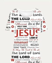 V-Neck T-Shirt Women Jesus Messiah Son Of God Printed Both Sides XL NWT - £17.34 GBP