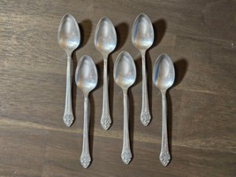 Set Of 6 PLANTATION 1881 Rogers Oneida Silverplate Teaspoons 6 1/8&quot; - £14.75 GBP