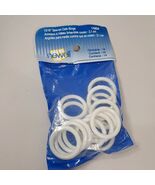 Vintage Newell White Plastic Sew-on Curtain Drapery Cafe Rings 13/16&quot; se... - $19.71 CAD