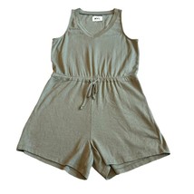 Madewell MWL Green Stretch Romper Shorts Lounge Sleeveless Size XS Women&#39;s - $43.54