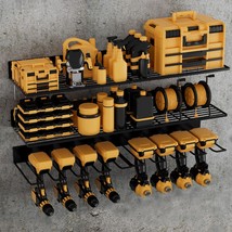 [Diy Set Tool Organizers For Pegboard/Wall- 8 Drill Holders Customizable, Metal  - £52.68 GBP