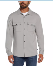 Gap Long Sleeve French Terry  Knit Button Down Grey Alloy  Men&#39;s Sz XL  NWT - $21.29
