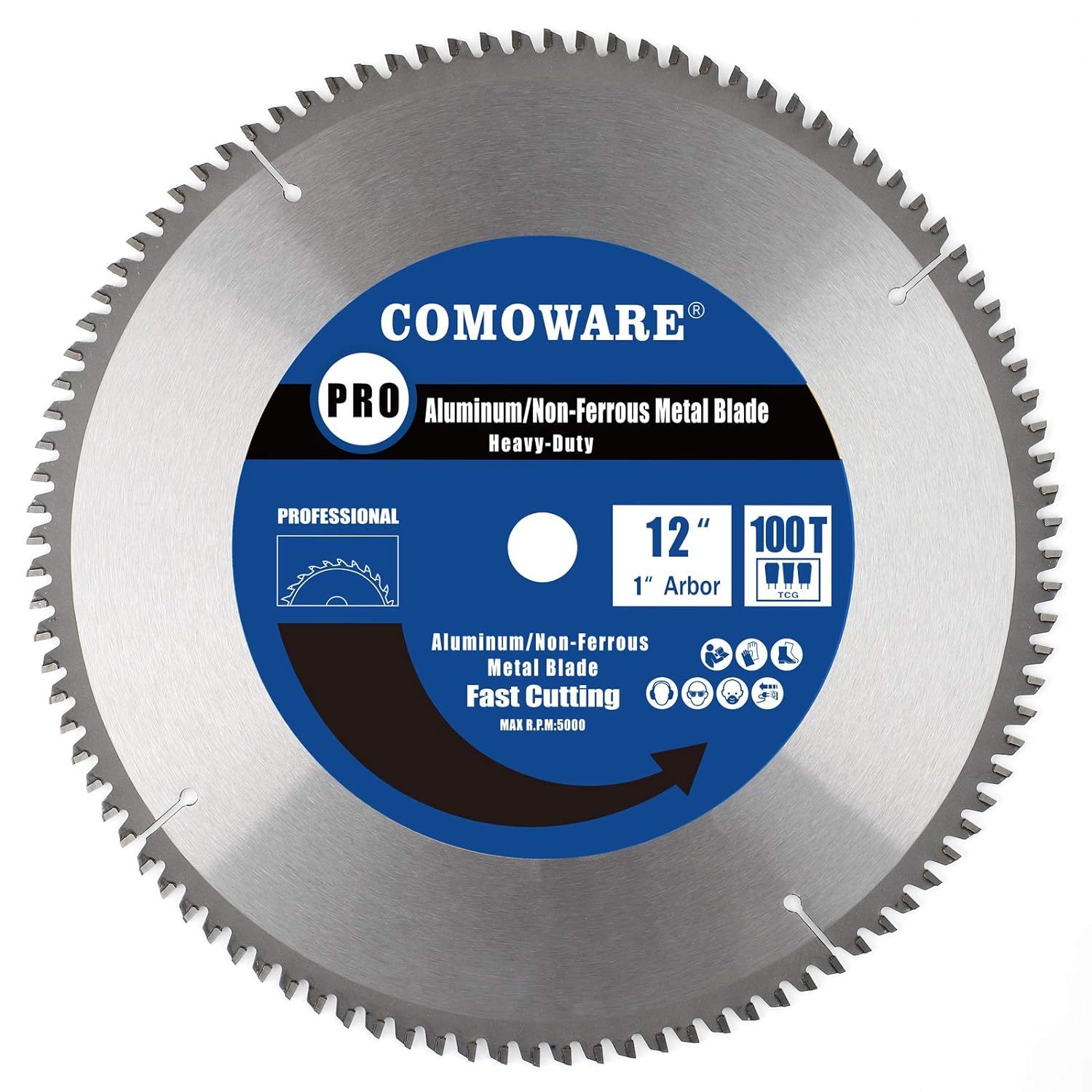 Comoware Circular Miter Saw Blade - 12-Inch 100 Tooth Tcg Metal Saw Blad... - $41.99