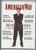 American Way Magazine American Airlines &amp; Eagle June 1 1999 Mike Myers - £17.40 GBP