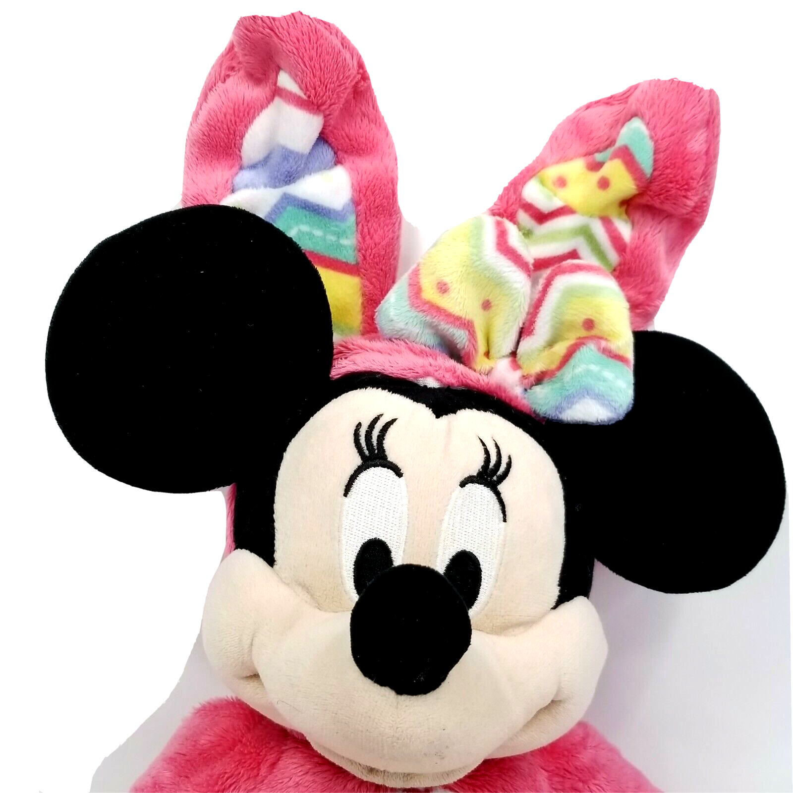 Disney Minnie Mouse 15" Plush Easter Egg Bunny Hot Pink Rabbit Stuffed Animal Item image 2