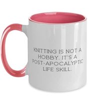 Reusable Knitting Gifts, Knitting is not a Hobby. It&#39;s a Post-apocalyptic Life S - £14.30 GBP