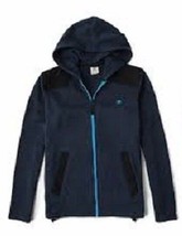 TIMBERLAND MEN&#39;S NAVY FULL ZIP FLEECE HOODED JACKET Sz S. #8148J-019 - $44.99