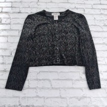 Ronni Nicole By Ouida Jacket Womens 10 Black Glitter Crop Long Sleeve Evening - £27.69 GBP