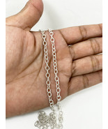 Unisex Textured Cut Round Link Chain Necklace 925 Sterling Silver, Silve... - £35.97 GBP+