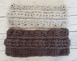 Crochet braided cable headband PATTERN ONLY - £6.31 GBP