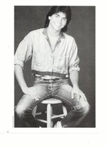 John Stamos teen magazine pinup clipping vintage 1980&#39;s sitting on a stool bulge - £2.79 GBP