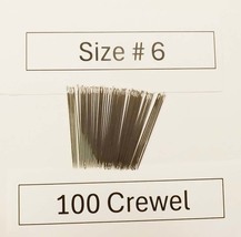 Size # 6 One Hundred (100) Crewel/Embroidery Needles - £22.41 GBP