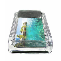 Bora Bora French Polynesia D1 Glass Square Ashtray 4&quot; x 3&quot; Smoking Cigarette Bar - £38.89 GBP