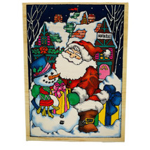 Christmas Santa Snowman Rubber Stamp North Pole Inkadinkado Jackie Frerichs 6814 - £14.41 GBP
