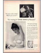1950s Warner&#39;s &quot;Good News&quot; Strapless Bra &amp; Pantie PRINT AD BX2 - $158.51 MXN
