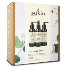 Sukin Love Your Skin Signature Cleanser Moisturiser &amp; Toner Gift Set - £67.80 GBP
