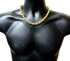 Mens Jewelry 14K Gold Plated Hip Hop Rope Chain Choker Necklace 10mm 18&quot;... - $13.85