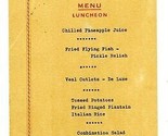 Barbados Aquatic Club On the Sea Luncheon Menu 1962 - $77.22