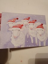 Holiday Greeting Card Vintage Christmas Seasons Bleatings Sheep 2001 - £7.02 GBP