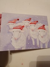 Holiday Greeting Card Vintage Christmas Seasons Bleatings Sheep 2001 - £7.08 GBP