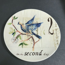 12 DAYS OF CHRISTMAS 2 turtle doves Salad/Dessert Plate  WILLIAMS-SONOMA  - $24.68