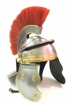 Casco Medieval Centuriano Romano con Soporte de Madera - Plume &amp; LINER... - £72.22 GBP