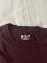 Carhartt Loose Fit 105610 PRT Men's Burgundy Cotton Short Sleeve T-Shirt 2XL image 7