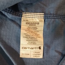 Carhartt 101178 496 Men's Blue Cotton Blend Force Mandan Short Sleeve Shirt Sz L image 5