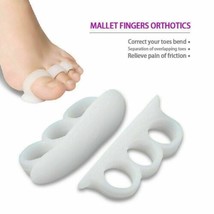 4 Pcs Toe Straightener Aid Pain Relief Hammer Claw Mallet Soft Gel Toe S... - £6.92 GBP