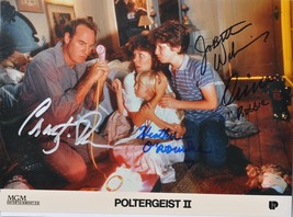 POLTERGEIST CAST X3 - Heather O&#39;Rourke, Craig T Nelson, Jobeth Williams  9x11 w/ - £695.05 GBP