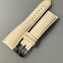 Original Michele Genuine Leather Watch Band Strap ~White ~20mm ~ Silver Clasp - £35.14 GBP