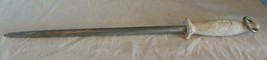 Vintage Sheffield Knife Sharpening STEEL/ Hone Preowned White Plastic Handle - £23.07 GBP