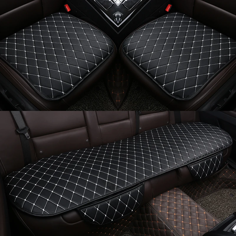 Universal PU Leather Car Seat Cover For Auto Chair Front Rear Back Waterproof - £16.17 GBP+