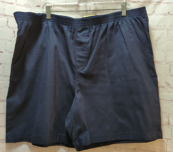 Basic Editions K-Mart 2XL Women&#39;s Navy Blue Elastic Waist Shorts - $19.79
