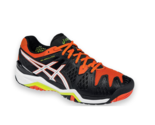 ASICS Mens Sneakers Solid Gel-Resolution 6 Black Orange Size UK 5.5 E500Y - £53.78 GBP