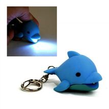 LED DOLPHIN KEYCHAIN with Light and Sound Cute Toy Animal Noise Key Chai... - $110.12 MXN