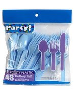 Light Blue Plastic Utensils, 48-ct. Bags - £5.16 GBP