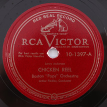 Boston Pop Orchestra A. Fiedler Chicken Reel/Fiddle Faddle - 1948 10&quot; 78 10-1397 - $11.58