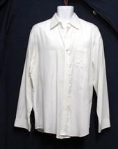 Sz XL 34/35 Banana Republic Mens White 100% Cotton Spread Collar LS Shir... - $16.95